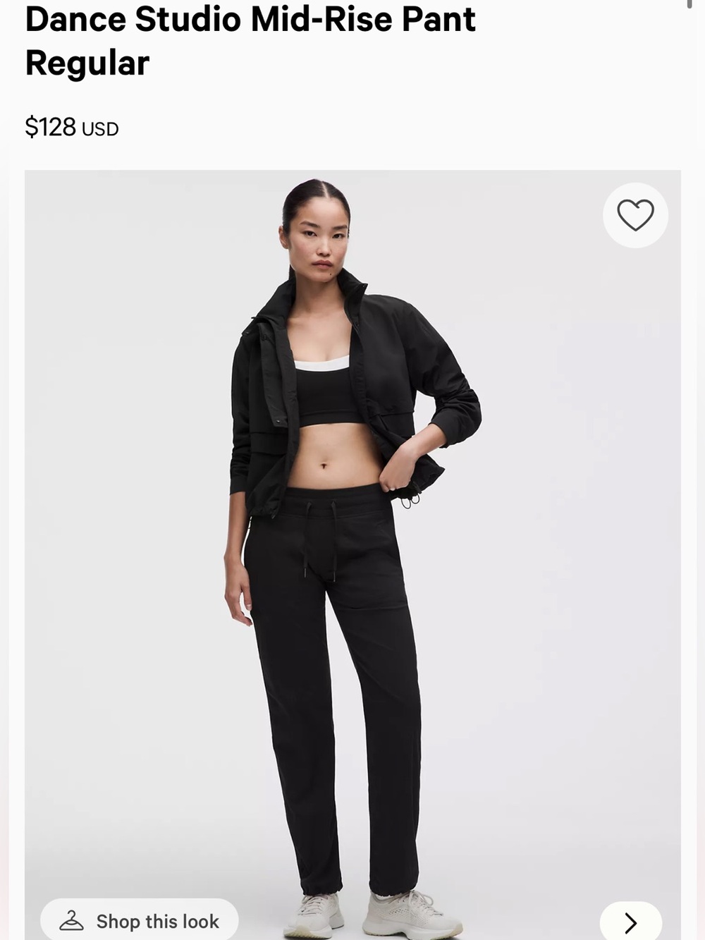 Lululemon Dance Studio Mid Rise Straight Leg Pant